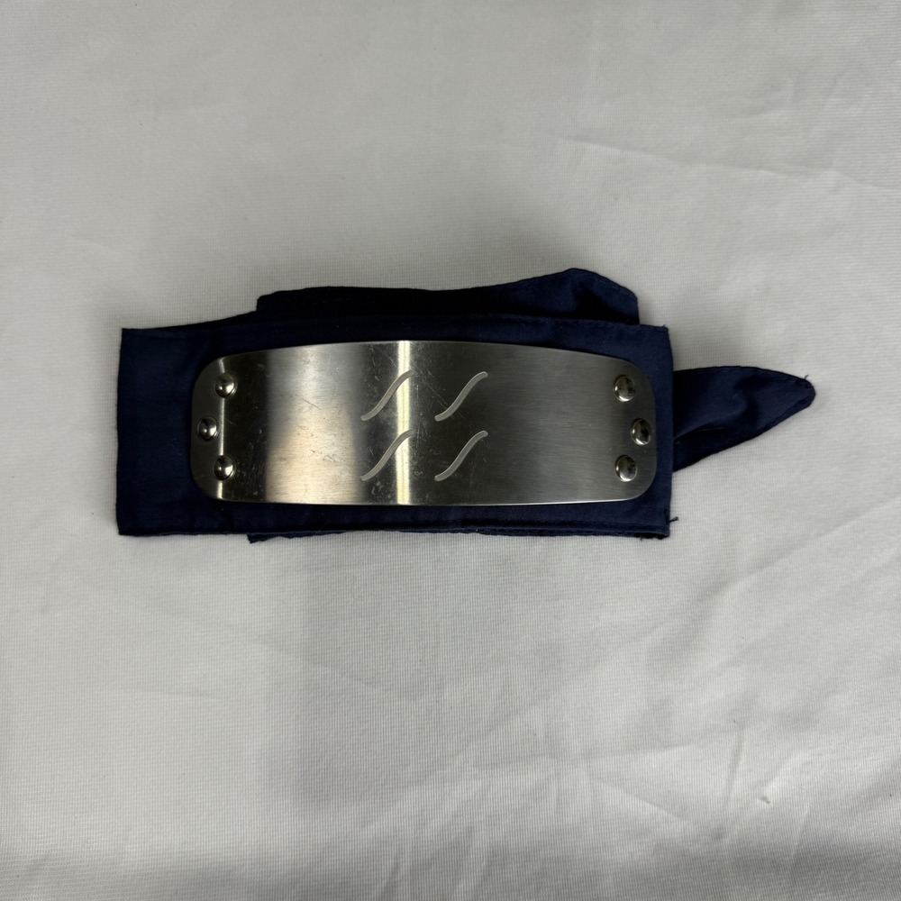 Naruto Hidden Mist Village Headband Navy Blue Kirigakure Shinobi Cosplay Metal
